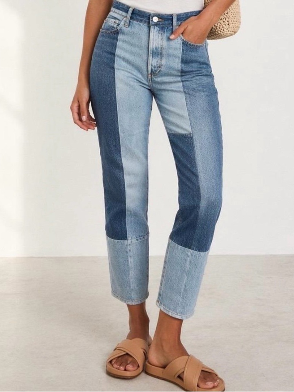 Rag & Bone Women's Stretch Nina Miramar Patchwork Cigarette Bryon Jeans Size 27
